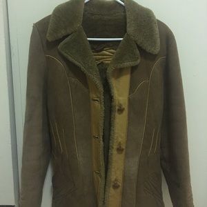 Vintage Brown Shearling Coat